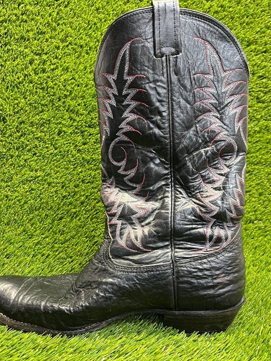 Nocona Mens Size 11 Black Classic Outdoor Leather Western Cowboy Pull On Boots main image 4